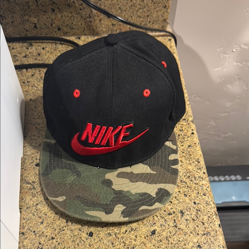 Nike Black and Camo Snapback Hat